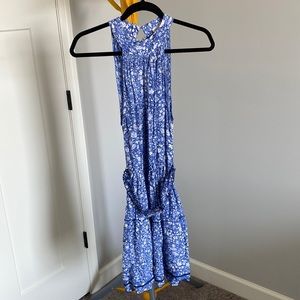Poupette St Barth Blue High Neck Dress